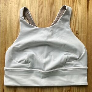 Lululemon High Neck White Sports Bra